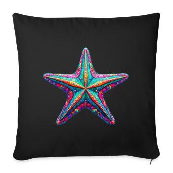 Étoile de mer - Housse de coussin décorative 45 x 45 cm - noir - Devant