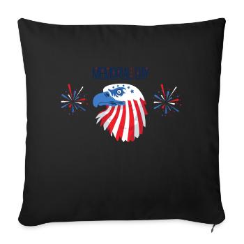 Memorial Day - Sofa pillowcase 17,3'' x 17,3'' (45 x 45 cm) - black - Front