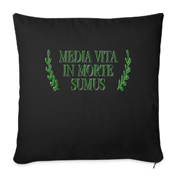 Media Vita In Morte Sumus - Sofakissenbezug 45 x 45 cm - Schwarz - Vorne