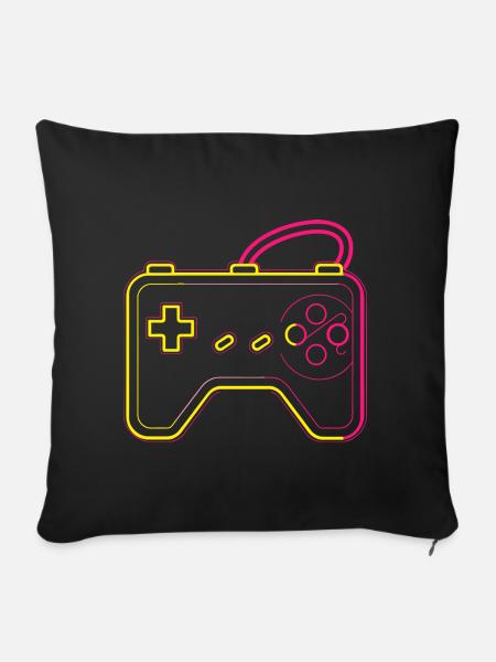 Retro Gaming Controller - Sofakissenbezug 45 x 45 cm - Schwarz