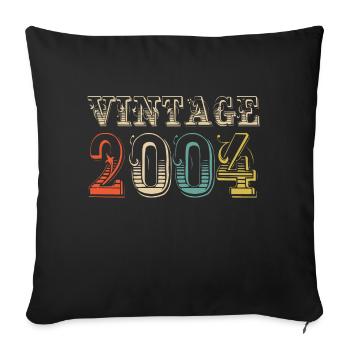 Vintage 2004- 20 th birthday - 20 ans - Housse de coussin décorative 45 x 45 cm - noir - Devant