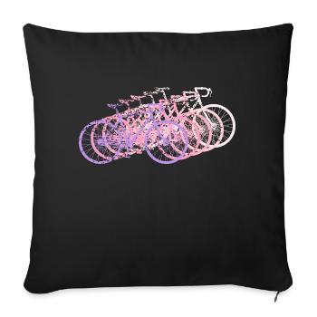 Fahrrad Rennrad Vintage Retro Grunge - Sofakissenbezug 45 x 45 cm - Schwarz - Vorne