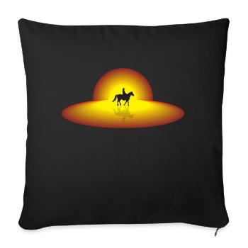 Cowboy Saturn - Sofa pillowcase 17,3'' x 17,3'' (45 x 45 cm) - black - Front