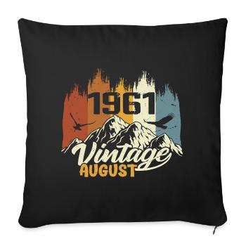 Légendaire depuis août 1961 Cadeau d’anniversaire 1961 - Housse de coussin décorative 45 x 45 cm - noir - Devant