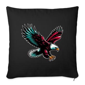 Eagle - Sofa pillowcase 17,3'' x 17,3'' (45 x 45 cm) - black - Front