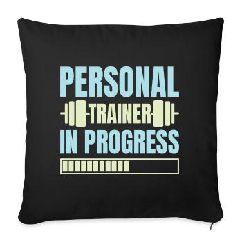 Fitness Motivation Bodybuilder Personal Trainer - Sofa pillowcase 17,3'' x 17,3'' (45 x 45 cm) - black - Front