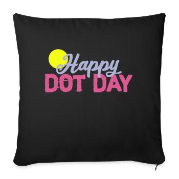 Points day as sun - Sofa pillowcase 17,3'' x 17,3'' (45 x 45 cm) - black - Front