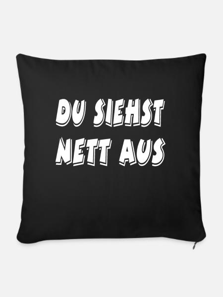 Nett - Sofakissenbezug 45 x 45 cm - Schwarz