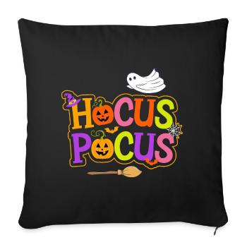 Halloween Hocus Pocus Spell Witch Ghost Pumpkin - Sofa pillowcase 17,3'' x 17,3'' (45 x 45 cm) - black - Front