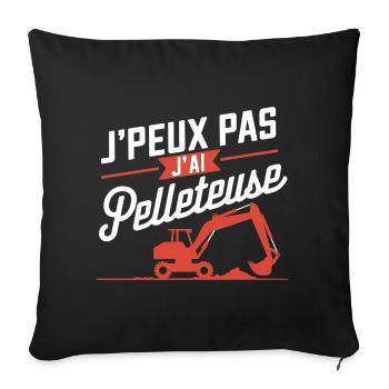Ich kann keinen Bagger haben - Sofakissenbezug 45 x 45 cm - Schwarz - Vorne