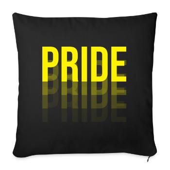 Gay Pride Typografie - Sofakissenbezug 45 x 45 cm - Schwarz - Vorne