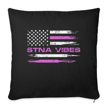 stna vibes Design for an american nurse - Sofa pillowcase 17,3'' x 17,3'' (45 x 45 cm) - black - Front