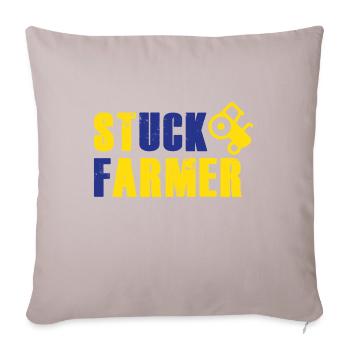 STUCK FARMER YELLOW BLUE - Sofa pillowcase 17,3'' x 17,3'' (45 x 45 cm) - light taupe - Front