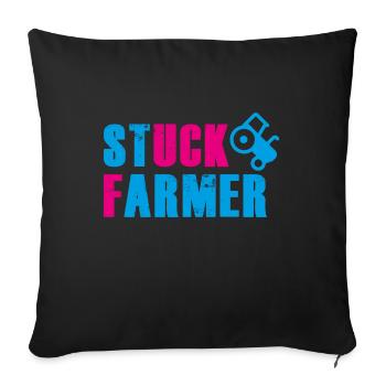 STUCK FARMER BLUE PINK - Sofa pillowcase 17,3'' x 17,3'' (45 x 45 cm) - black - Front