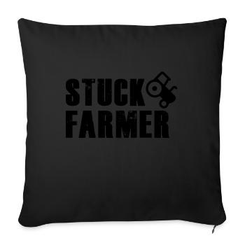 STUCK FARMER BLACK - Sofa pillowcase 17,3'' x 17,3'' (45 x 45 cm) - black - Front