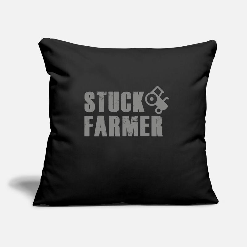 STUCK FARMER DARK GREY Sofa pillowcase 17,3'' x 17,3'' (45 x 45 cm)