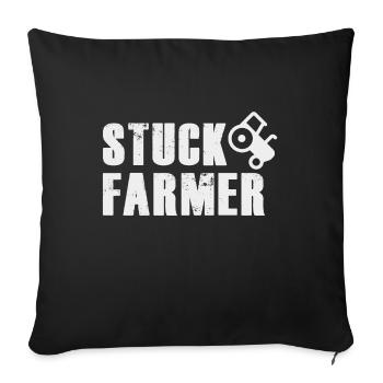 STUCK FARMER LIGHT GREY - Sofa pillowcase 17,3'' x 17,3'' (45 x 45 cm) - black - Front