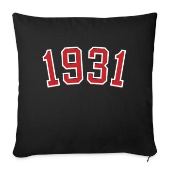 Année de naissance sport 1931 - Housse de coussin décorative 45 x 45 cm - noir - Devant