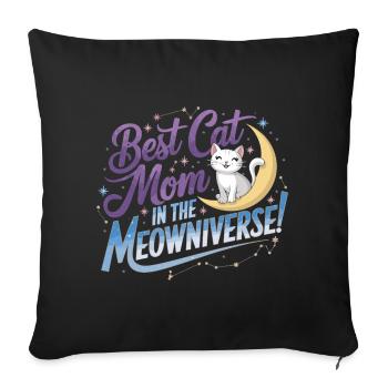 Meilleure maman chat de tout le Miauversum ! - Housse de coussin décorative 45 x 45 cm - noir - Devant