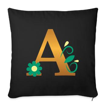 A - Sofakissenbezug 45 x 45 cm - Schwarz - Vorne
