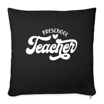 Vorschullehrer Von Herzen kommender Wertschätzungsstil - Sofakissenbezug 45 x 45 cm - Schwarz - Vorne
