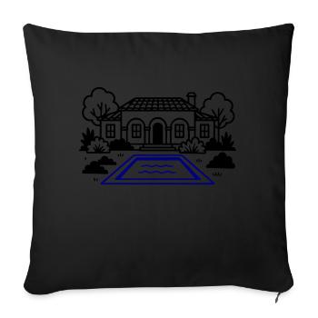 Finca House Villa - Sofa pillowcase 17,3'' x 17,3'' (45 x 45 cm) - black - Front