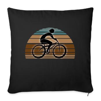 Cyclist - Sofa pillowcase 17,3'' x 17,3'' (45 x 45 cm) - black - Front