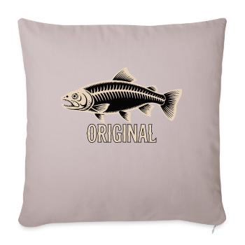 POISSON ORIGINAL - Housse de coussin décorative 45 x 45 cm - taupe clair - Devant