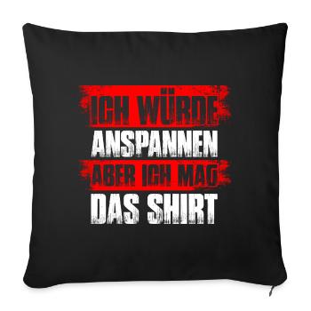 Tense Bodybuilding Bodybuilder Gym Weight Lifting - Sofa pillowcase 17,3'' x 17,3'' (45 x 45 cm) - black - Front
