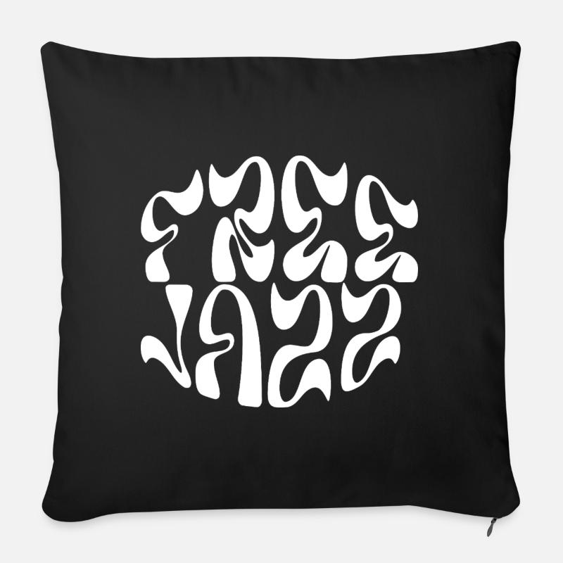 Kostenloses Jazz-Logo-Design - Sofakissenbezug 45 x 45 cm - Schwarz