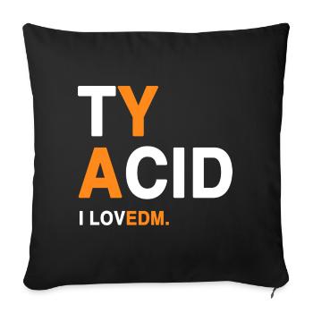 I LOVEDM - EDM fans - Sofa pillowcase 17,3'' x 17,3'' (45 x 45 cm) - black - Front