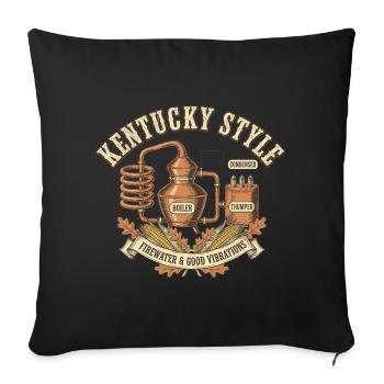 Kentucky Style - Sofakissenbezug 45 x 45 cm - Schwarz - Vorne