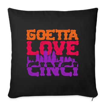 Goetta Love Cinci Sausage - Sofa pillowcase 17,3'' x 17,3'' (45 x 45 cm) - black - Front
