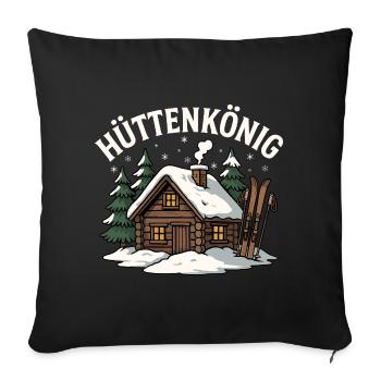 Hut King - Sofa pillowcase 17,3'' x 17,3'' (45 x 45 cm) - black - Front