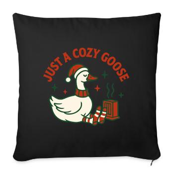 L’oie de Noël juste des vacances douillettes pour l’oie - Housse de coussin décorative 45 x 45 cm - noir - Devant
