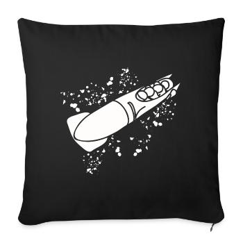 Bobsleigh Bobsleigh Bobsleigh à quatre - Housse de coussin décorative 45 x 45 cm - noir - Devant