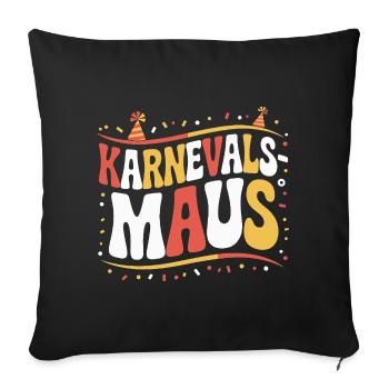 Carnival Mouse Cologne Carnival Mouse - Sofa pillowcase 17,3'' x 17,3'' (45 x 45 cm) - black - Front