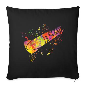 Bob Freineur d’équipe Bob - Housse de coussin décorative 45 x 45 cm - noir - Devant