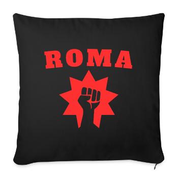 Rom - Housse de coussin décorative 45 x 45 cm - noir - Devant