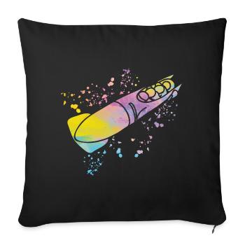 Bob Freineur d’équipe Bob - Housse de coussin décorative 45 x 45 cm - noir - Devant