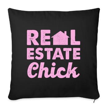 Real Estate Chic - Sofakissenbezug 45 x 45 cm - Schwarz - Vorne