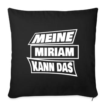 Miriam Miriam - Sofa pillowcase 17,3'' x 17,3'' (45 x 45 cm) - black - Front