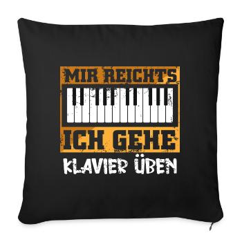Mother, Mother's Day, Cat, Kitten, Cat Mom - Sofa pillowcase 17,3'' x 17,3'' (45 x 45 cm) - black - Front