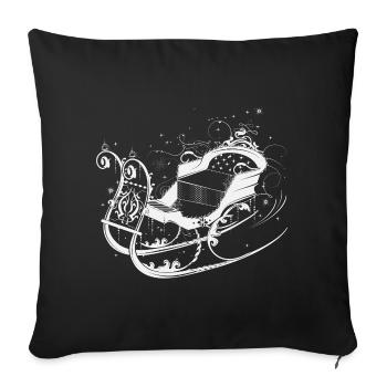 Elegant Winter Sleigh Ornaments - Sofa pillowcase 17,3'' x 17,3'' (45 x 45 cm) - black - Front