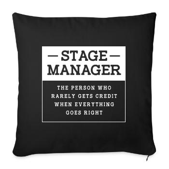 Theater Stage Manager Bühne - Sofa pillowcase 17,3'' x 17,3'' (45 x 45 cm) - black - Front