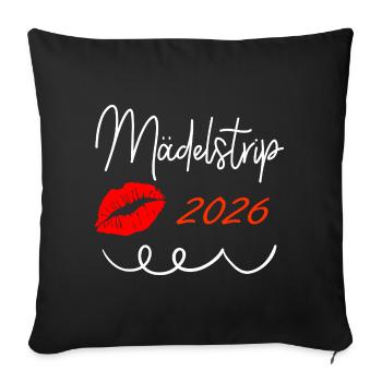 Girls' Trip 2026 Girls' Trip Girls' Tour Girls' Trip - Sofa pillowcase 17,3'' x 17,3'' (45 x 45 cm) - black - Front