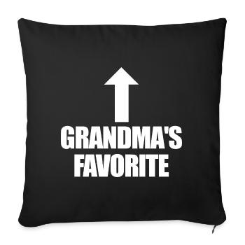 Petit-enfant préféré Drôle Je suis le préféré de Mamie - Housse de coussin décorative 45 x 45 cm - noir - Devant