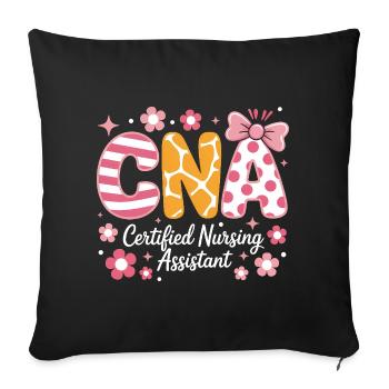 Caregiver Saying Funny Caregiver Gift - Sofa pillowcase 17,3'' x 17,3'' (45 x 45 cm) - black - Front