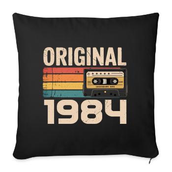 Original 1984 Vintage 1984 Rétro Anniversaire - Housse de coussin décorative 45 x 45 cm - noir - Devant