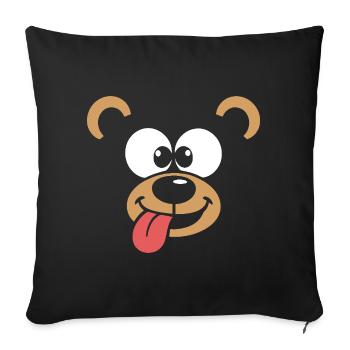 Monkey | Big Face Costume Carnival Disguise - Sofa pillowcase 17,3'' x 17,3'' (45 x 45 cm) - black - Front